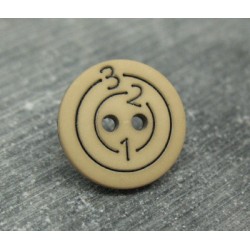 Bouton cible 123 beige 15mm