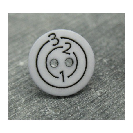 Bouton cible 123 gris 15mm