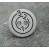 Bouton cible 123 gris 15mm