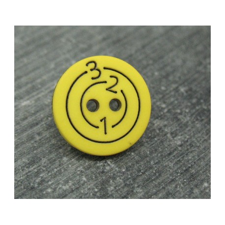 Bouton cible 123 jaune 15mm