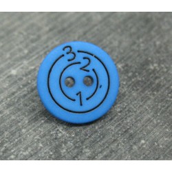 Bouton cible 123 bleu 15mm