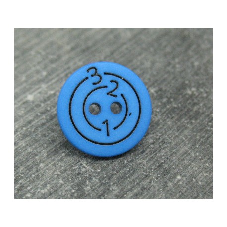 Bouton cible 123 bleu 15mm