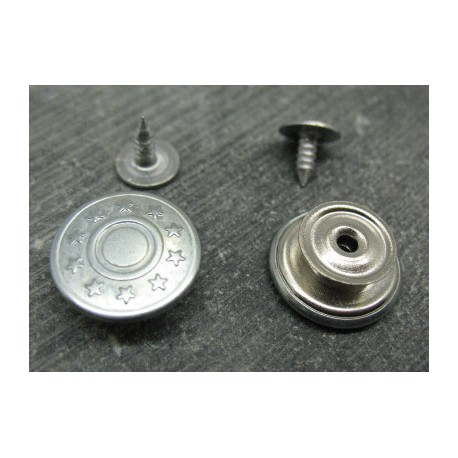 Bouton jean alu 17mm