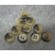 Lot de 10 boutons imitation corne semi translucide 12mm