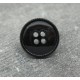 Bouton noir brillant 20mm