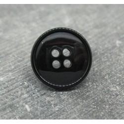 Bouton noir brillant 20mm