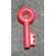 Bouton clef rouge 18mm 