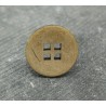 Bouton coco 4 trous carrés naturel 20mm