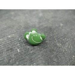 Bouton tête de souris verte 15mm