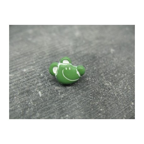 Bouton tête de souris verte 15mm