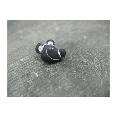 Bouton tête de souris noire 18mm