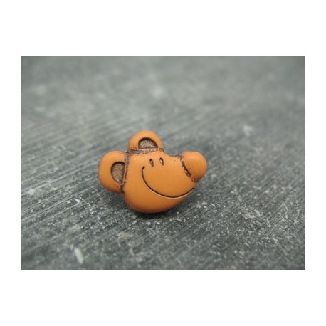 Bouton tête de souris ocre noir 18mm