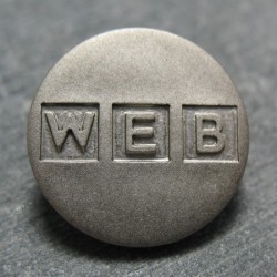 Bouton web gris 18mm 