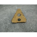 Bouton coco triangle naturel 25mm