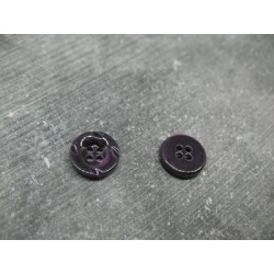 Bouton nacre 4 trous 17 aubergine 11mm