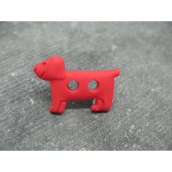 Bouton chien rouge 30mm