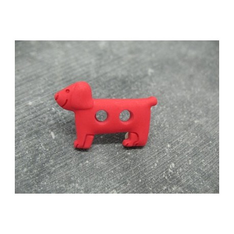 Bouton chien rouge 30mm