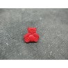 Bouton ours rouge 15mm