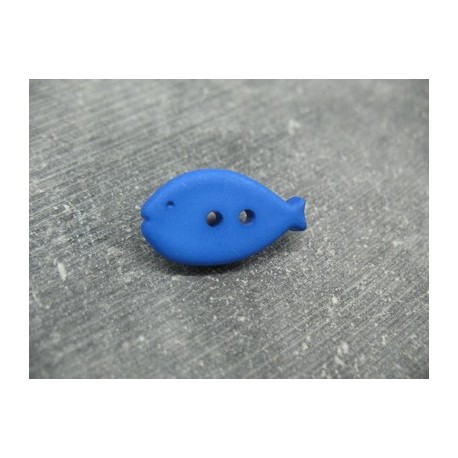 Bouton poisson bleu 23mm