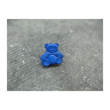 Bouton ours bleu 15mm