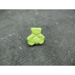 Bouton ours vert 15mm