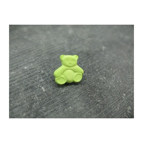 Bouton ours vert 15mm