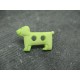 Bouton chien vert 30mm