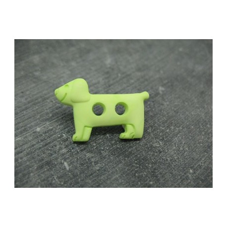 Bouton chien vert 30mm