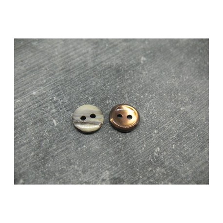 Bouton nacre 1 caramel 11mm