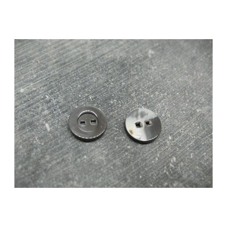 Bouton nacre 2 tahiti gris 11mm