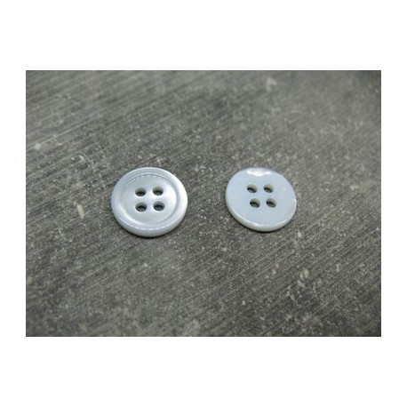 Bouton nacre 4 naturel 11mm