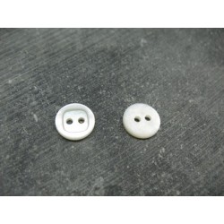 Bouton nacre 5 naturel 11mm