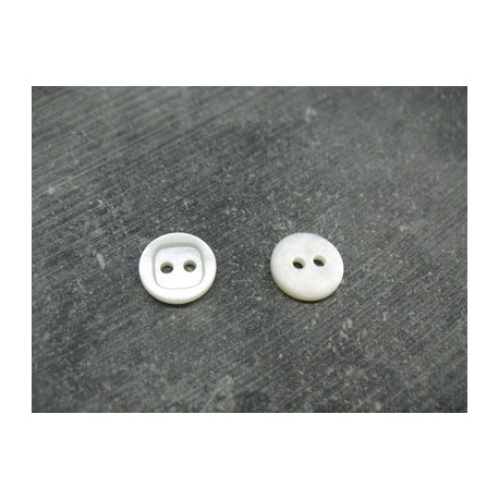 Bouton nacre 5 naturel 11mm