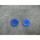 Bouton nacre 4 trous 8 bleu roy 13mm