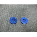 Bouton nacre 4 trous 8 bleu roy 13mm