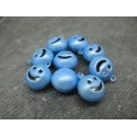 Lot 9 grelots Smile bleu 14mm