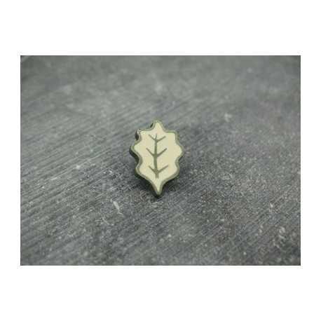 Bouton feuille de chêne blanc vert 18mm