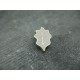 Bouton feuille de chêne lavande argent 18mm