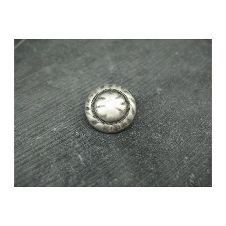 Bouton métal argent antique 20mm