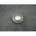 Bouton métal argent antique 25mm