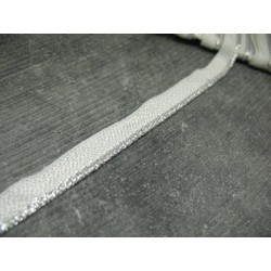 Passepoil blanc lurex argent 9mm