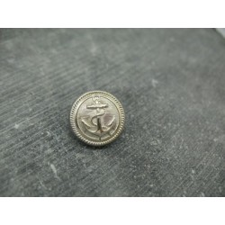 Bouton ancre métallisé argent 15mm