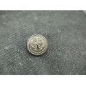 Bouton ancre métallisé argent 15mm