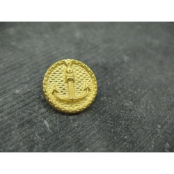 Bouton ancre relief or 18mm