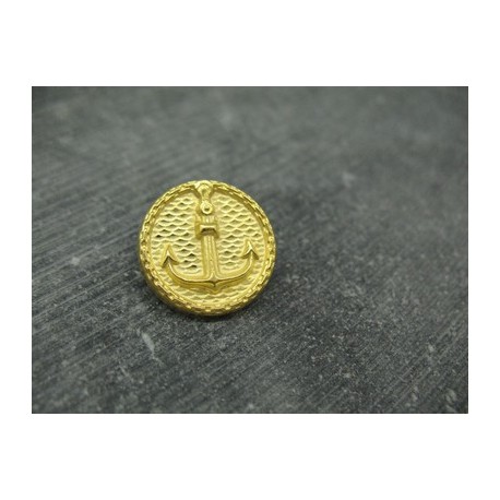 Bouton ancre relief or 18mm