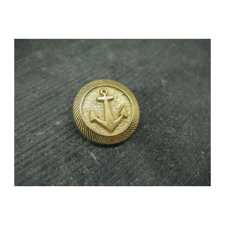 Bouton ancre relief or 22mm