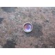 Bouton + violet base argent émaillé verni 10mm