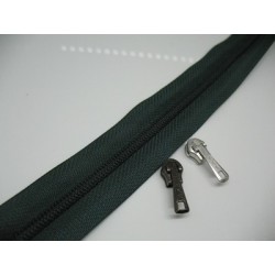 Fermeture au m YKK vert bouteille 3mm