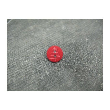 Bouton sapin rouge blanc 12mm