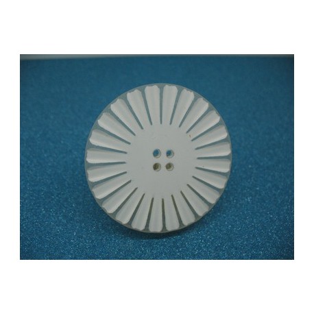 Bouton marguerite blanc 51mm